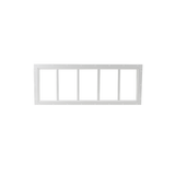 Fixed 12" x 29" White Flush Transom Window with Tempered Glass