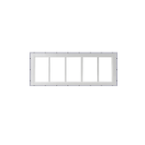 Fixed 10" x 29" Transom Window with Tempered Glass White J-Channel