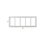 Fixed 10" x 29" Transom Window with Tempered Glass Dimensions