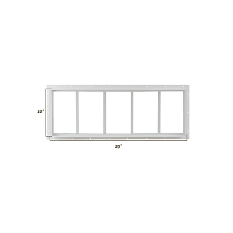 Fixed 10" x 29" Transom Window with Tempered Glass Dimensions