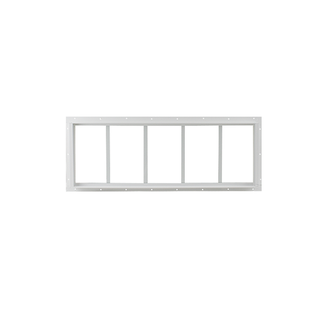 Fixed 10" x 29" Transom Window with Tempered Glass White Flush Back