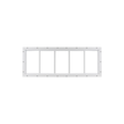 Fixed 10" x 30" White Flush Transom Window with Tempered Glass White Flush