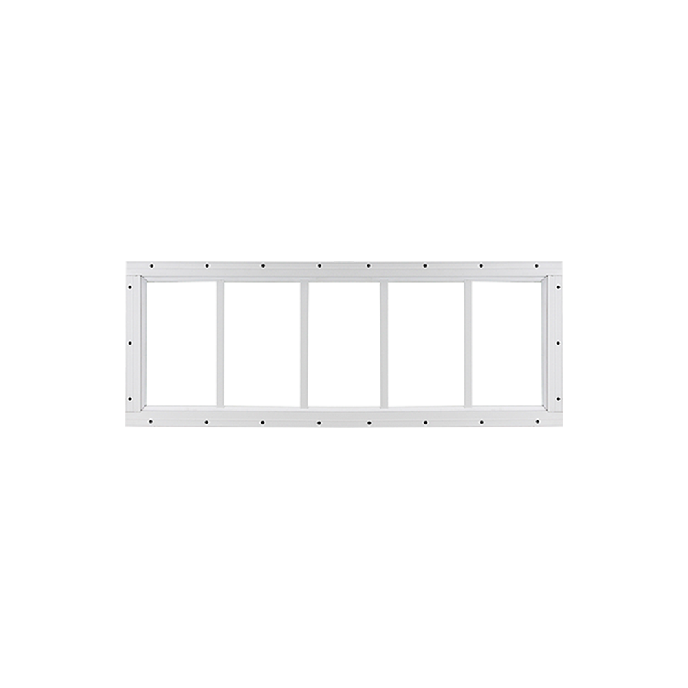Fixed 10" x 30" White Flush Transom Window with Tempered Glass White Flush