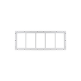 Fixed 10" x 30" White Flush Transom Window with Tempered Glass White Flush