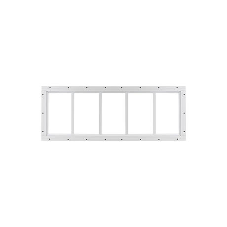 Fixed 10" x 30" White Flush Transom Window with Tempered Glass White Flush