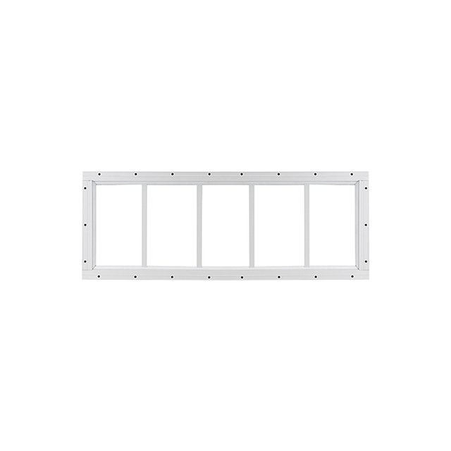 Fixed 10" x 30" White Flush Transom Window with Tempered Glass White Flush
