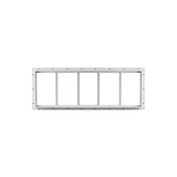 Fixed 10" x 30" White Flush Transom Window with Tempered Glass White Flush Back