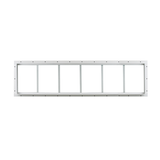 Fixed 10" x 35" Transom Window with Tempered Glass White Flush Back