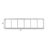 Fixed 10" x 35" Transom Window with Tempered Glass Dimensions