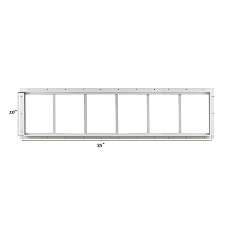 Fixed 10" x 35" Transom Window with Tempered Glass Dimensions
