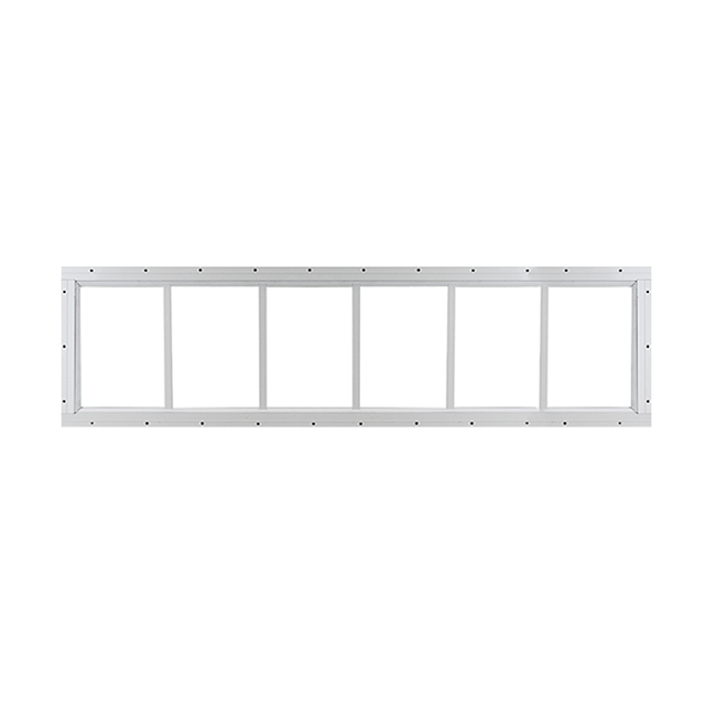 Fixed 10" x 35" Transom Window with Tempered Glass White Flush