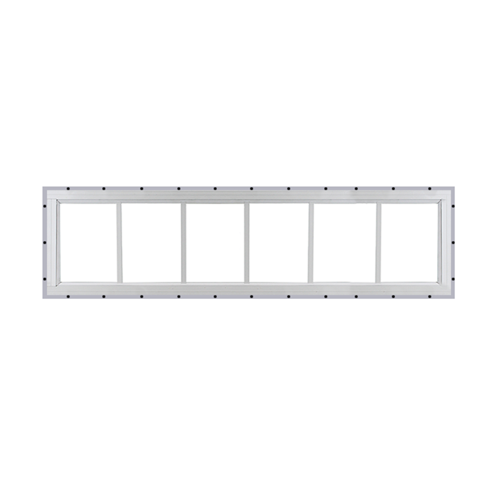 Fixed 10" x 35" Transom Window with Tempered Glass White J-Channel
