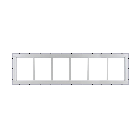 Fixed 10" x 35" Transom Window with Tempered Glass White J-Channel