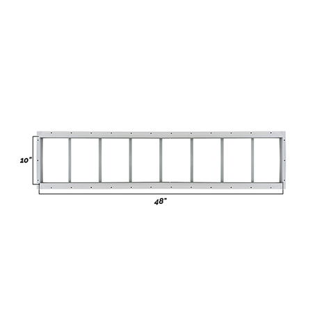 Fixed 10" x 48" Transom Window with Tempered Glass Dimensions