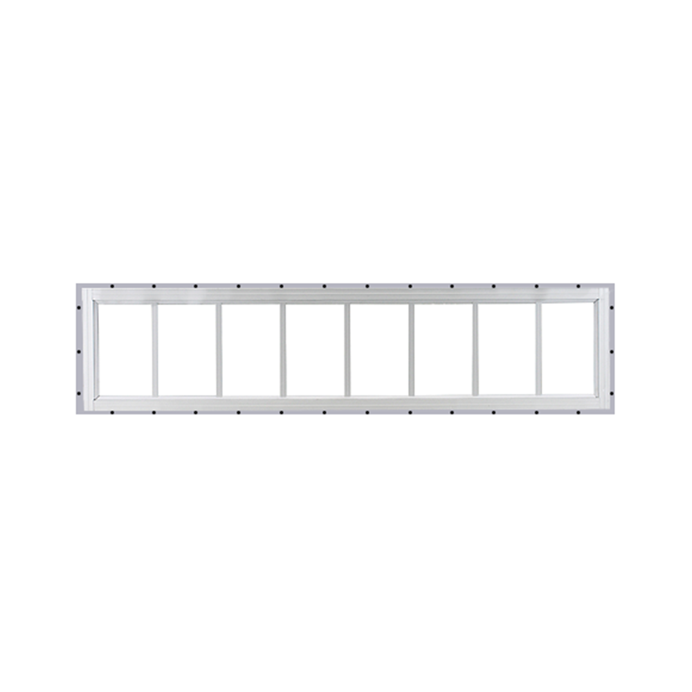 Fixed 10" x 48" Transom Window with Tempered Glass White J-Channel