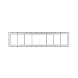 Fixed 10" x 48" Transom Window with Tempered Glass White J-Channel