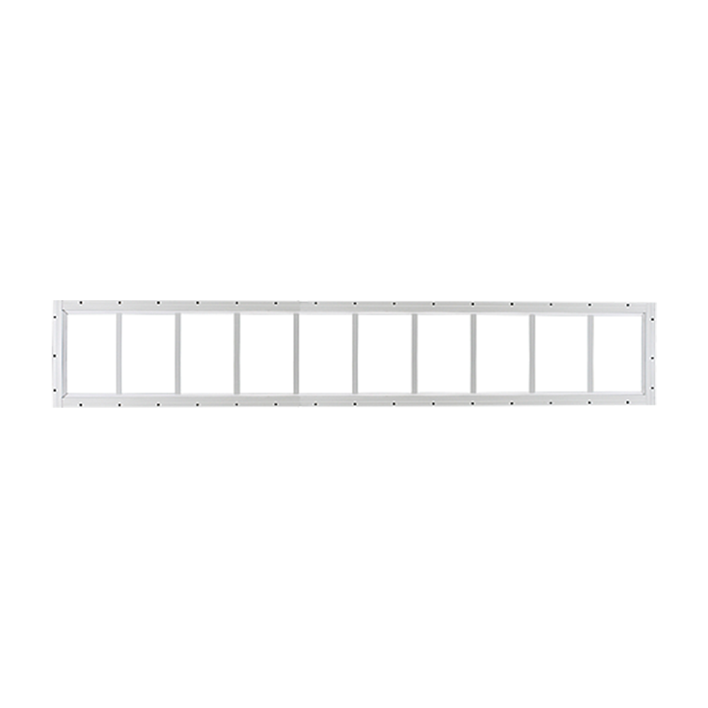 Fixed 12" x 60" White Flush Transom Window with Tempered Glass