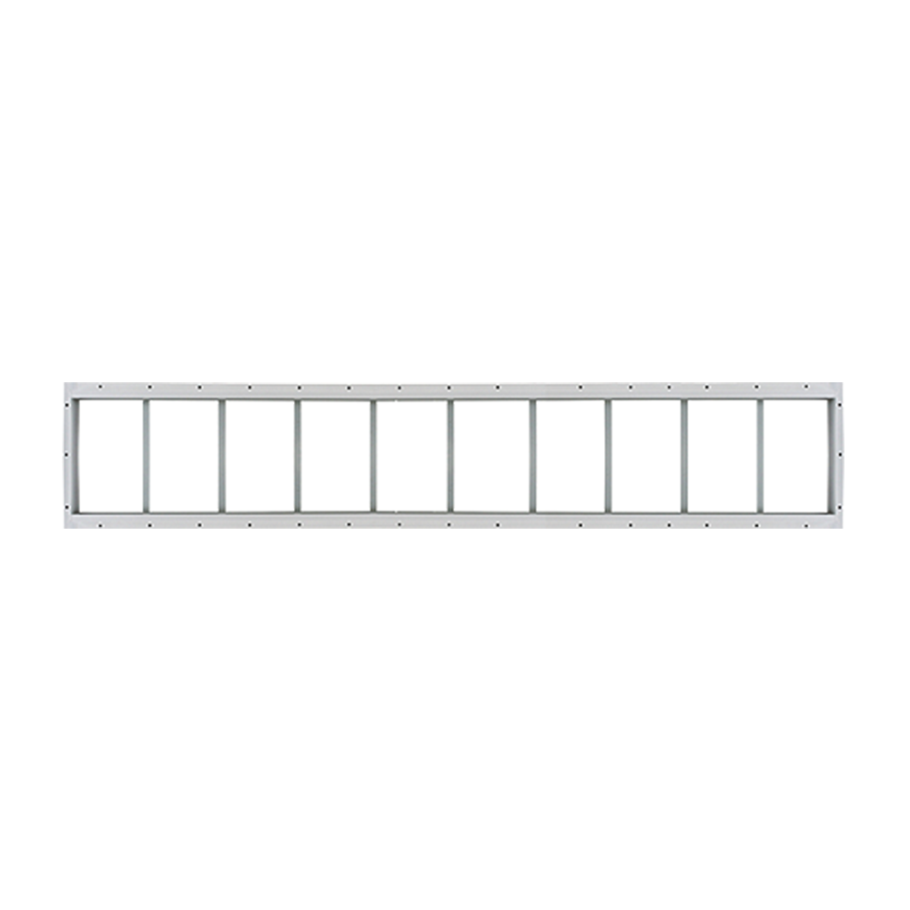 Fixed 12" x 60" White Flush Transom Window with Tempered Glass Back