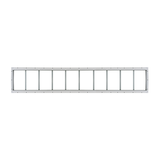 Fixed 12" x 60" White Flush Transom Window with Tempered Glass Back