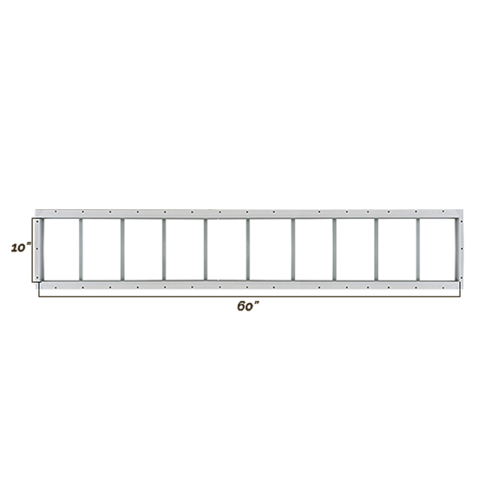 Fixed 10" x 60" Transom Window with Tempered Glass Dimensions