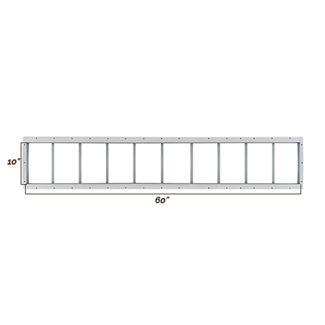 Fixed 10" x 60" Transom Window with Tempered Glass Dimensions