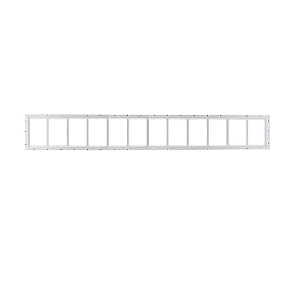 Fixed 12" x 72" White Flush Transom Window with Tempered Glass