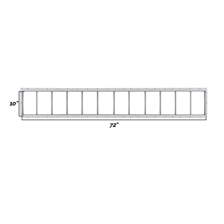 Fixed 10" x 72" Transom Window with Tempered Glass Dimensions