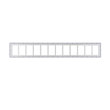 Fixed 10" x 72" Transom Window with Tempered Glass White J-Channel