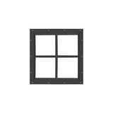 Fixed 12" x 12" Square Window with Tempered Glass Black Flush