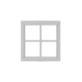 Fixed 12" x 12" Square Window with Tempered Glass White Flush
