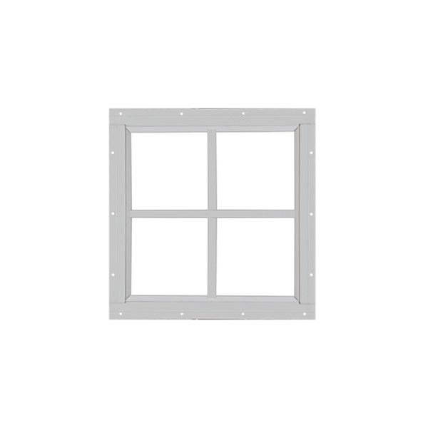 Fixed 12" x 12" Square Window with Tempered Glass White Flush