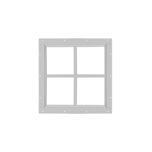 Fixed 12" x 12" Square Window with Tempered Glass White Flush
