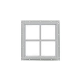 Fixed 12" x 12" Square Window with Tempered Glass White Flush Back
