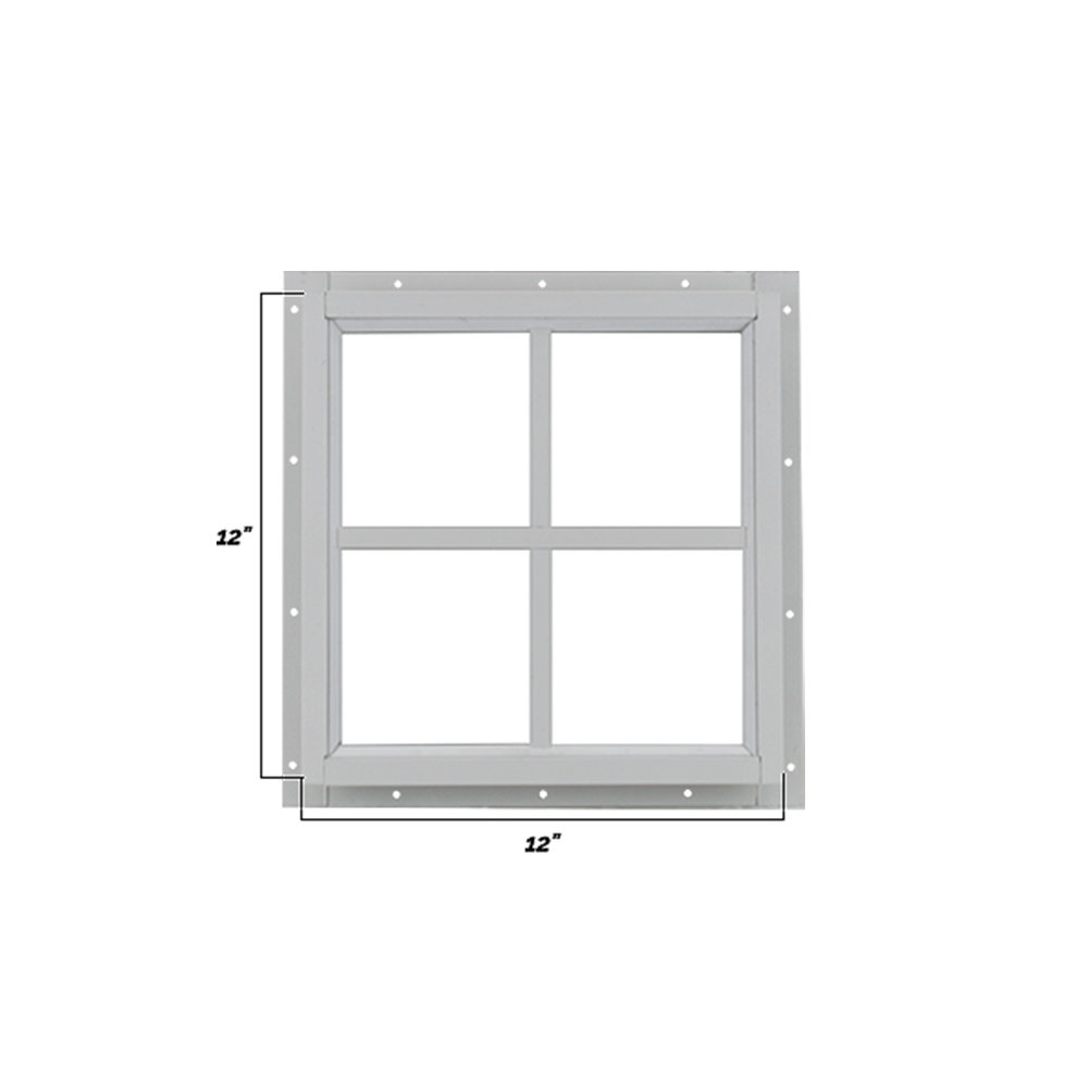 Fixed 12" x 12" Square Window with Tempered Glass Dimensions