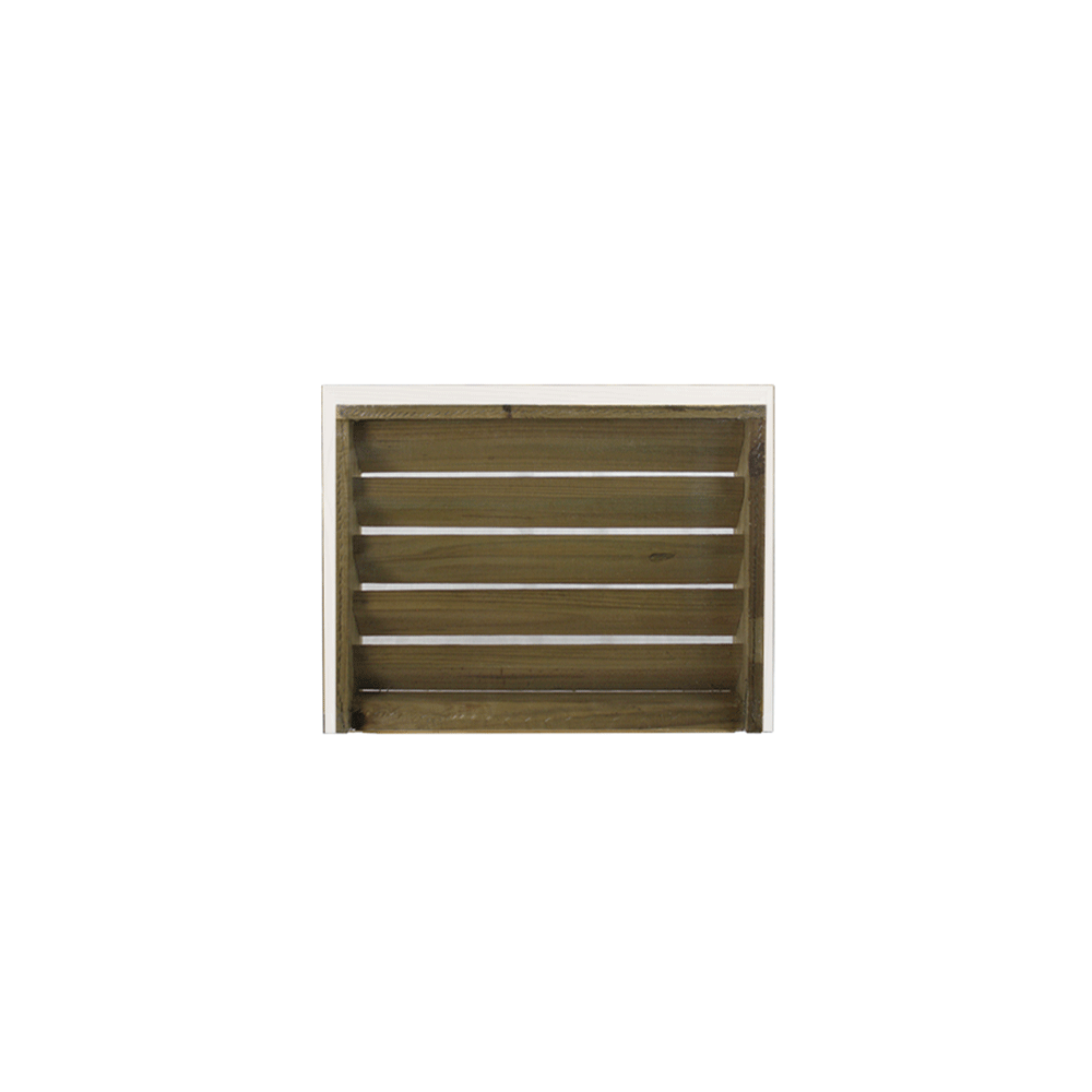 12 X 12 Standard, Square Back PVC Brick Mold Wood Vent - Shed Windows and More, Inc.