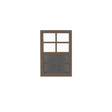 Vertical Slider 12" x 18" Window with Tempered Glass Brown Flush