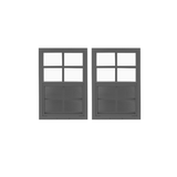 12" x 18" Window with Tempered Glass Bundle Black Front