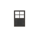 Vertical Slider 12" x 18" Window with Tempered Glass Black Flush