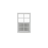 Vertical Slider 12" x 18" Window with Tempered Glass White Flush Back