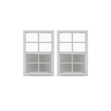 12" x 18" Window with Tempered Glass Bundle White Back