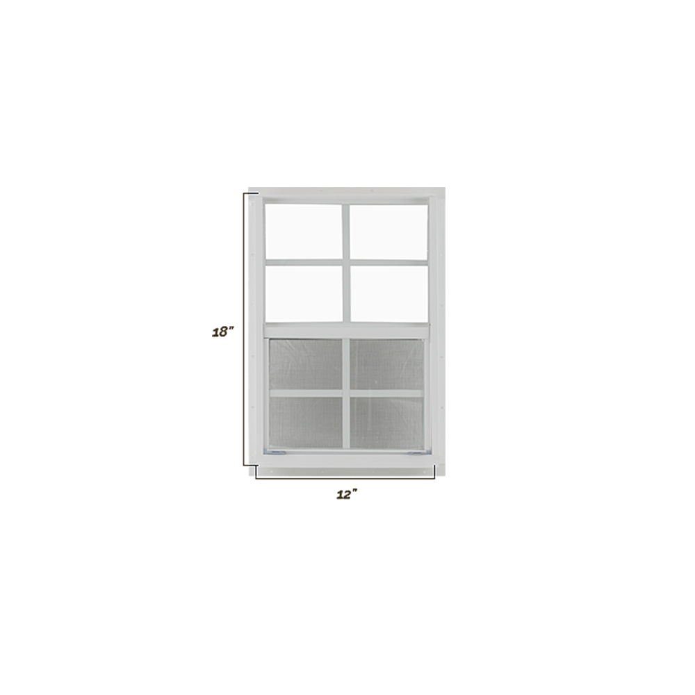 Vertical Slider 12" x 18" Window with Tempered Glass Dimensions