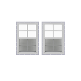 12" x 18" Window with Tempered Glass Bundle White J-channel Front