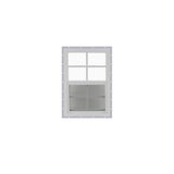 Vertical Slider 12" x 18" Window with Tempered Glass White J-Channel