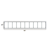 Fixed 12" x 60" White Flush Transom Window with Tempered Glass Dimensions