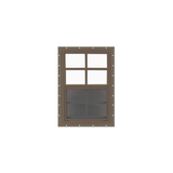 Vertical Slider 14" x 21" Window with Tempered Glass Brown J-Channel