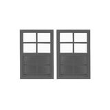 14" x 21" Window with Tempered Glass Bundle Black Front