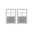 14" x 21" Window with Tempered Glass Bundle White Front