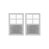 14" x 21" Window with Tempered Glass Bundle White Front