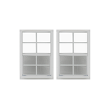 14" x 21" Window with Tempered Glass Bundle White Back