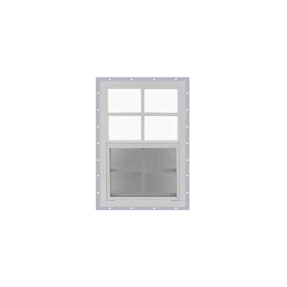 Vertical Slider 14" x 21" Window with Tempered Glass White J-Channel